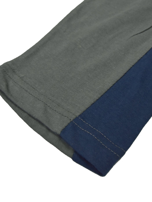 Summer Single Jersey Slim Fit Trouser For Men-Slate Grey With Navy Stripe-SP6575