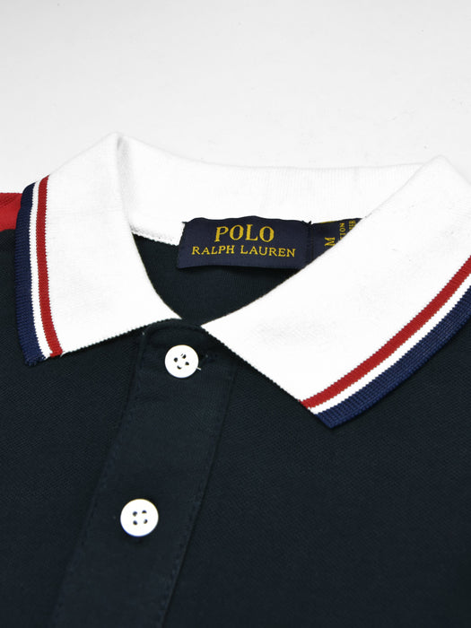PRL Stylish Pique Summer Polo For Men-Navy With White & Red-RT716