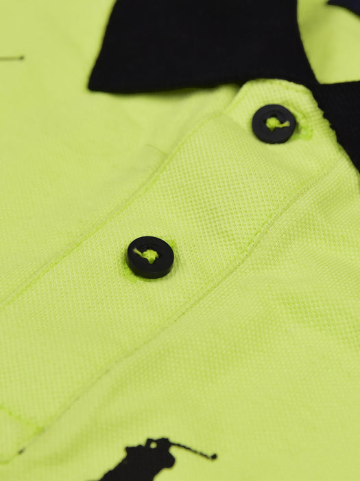 Summer Polo Shirt For Men-Lime-RT44-3