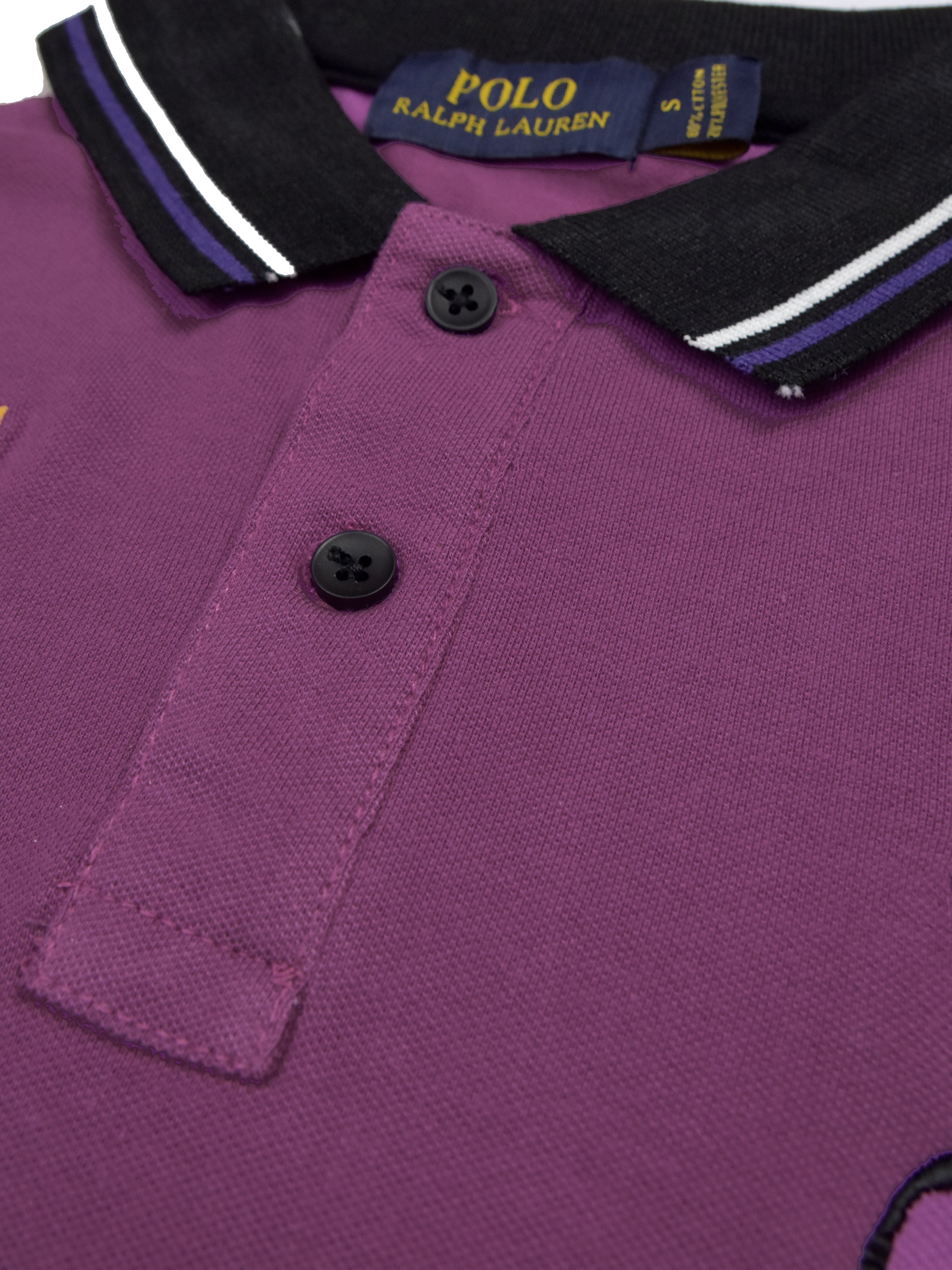 PRL Stylish Pique Summer Polo For Men-Purple With White & Black-RT719
