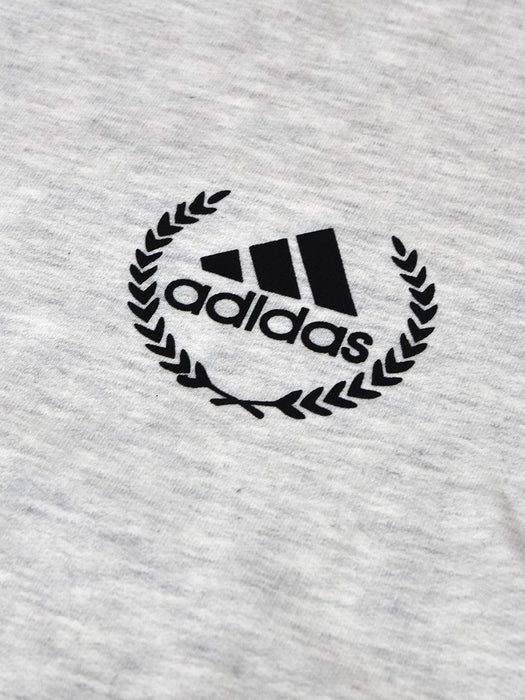 Adidas Fleece Funky Style Sweatshirt For Men-White Melange with Black-BR14449