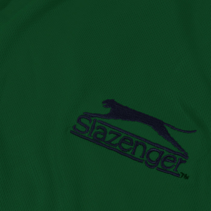 Slazenger Summer Zipper Mock Neck For Men-Green & Dark Navy-BR13392