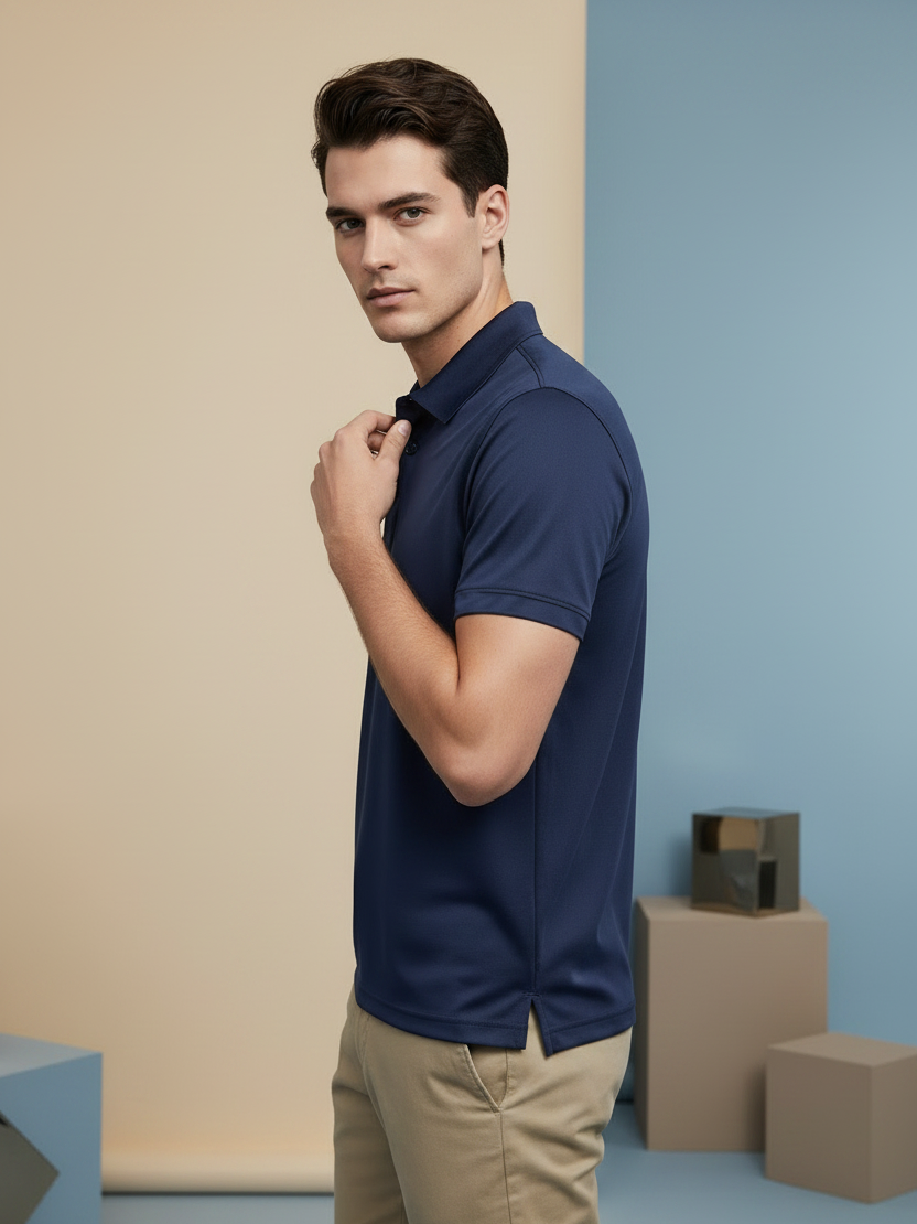 Rawgear Summer Dry Fit Polo Shirt For Men-Dark Navy-BE4996