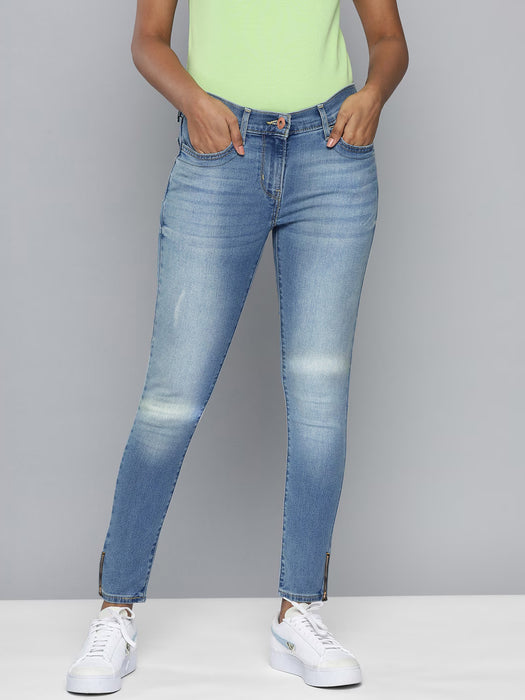 Falmer Slim Fit Denim For Ladies-Light Blue Faded-BR13593