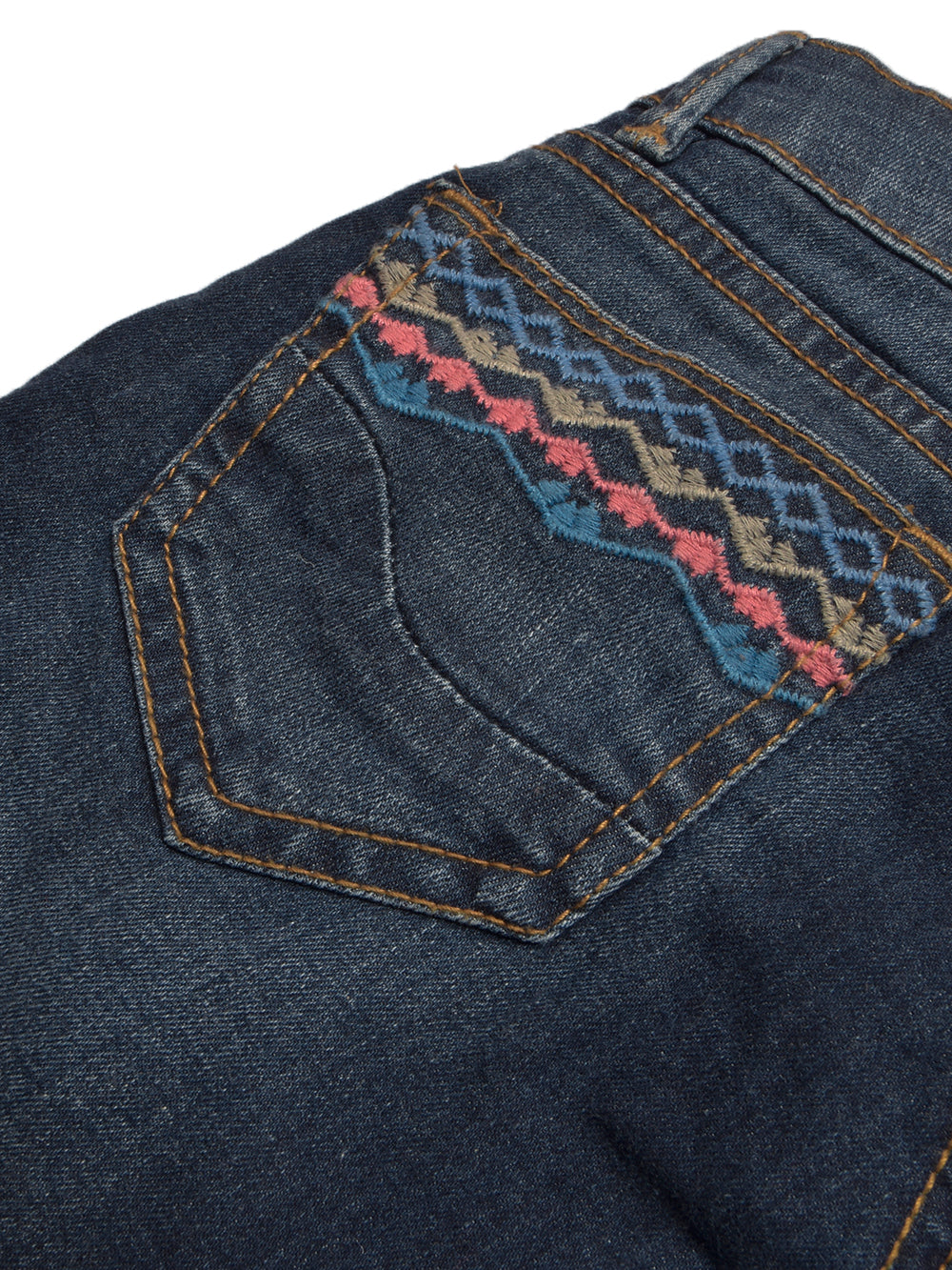 Fat Face Denim Short For Girls-Navy Faded-BR13522