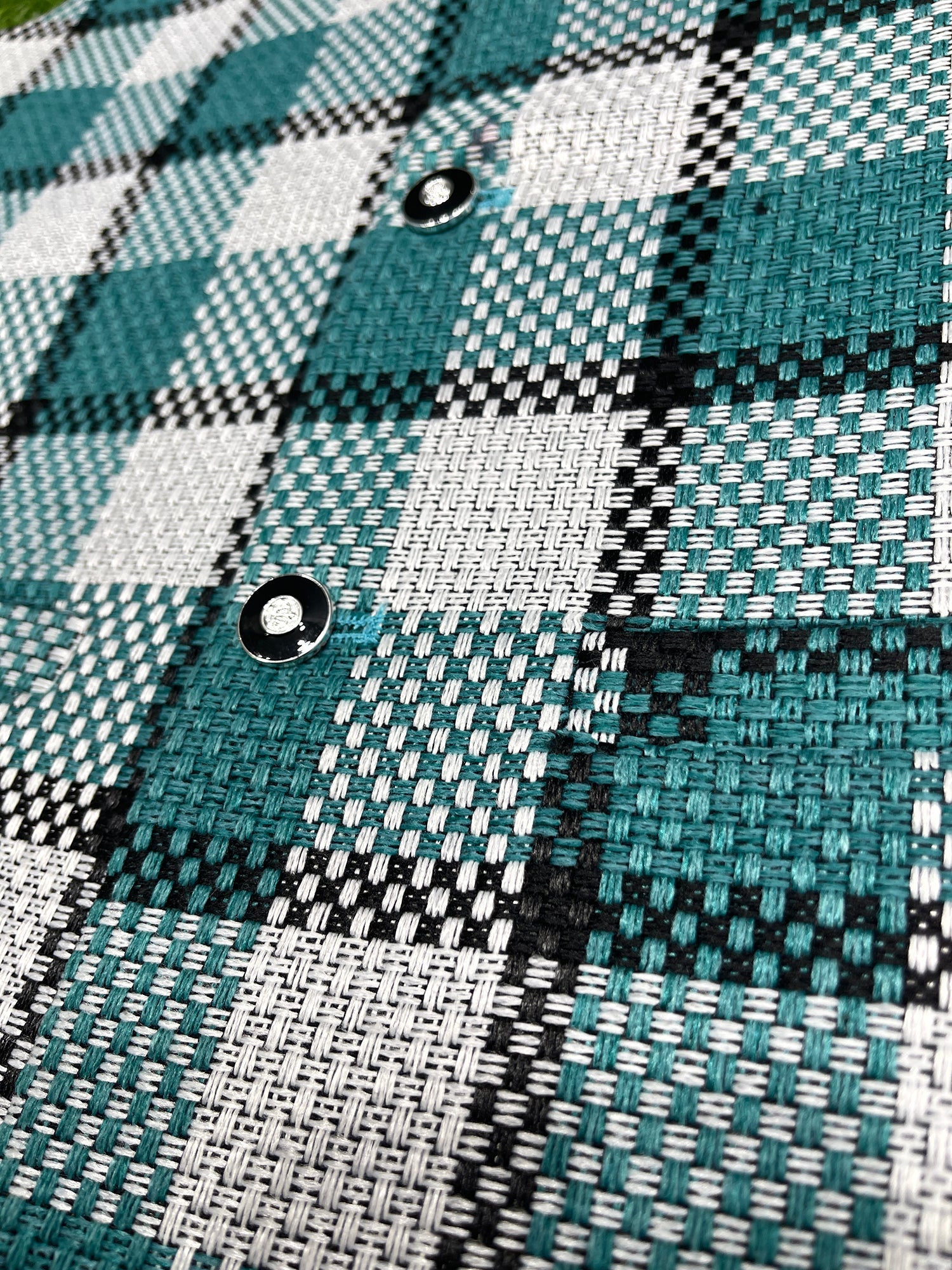 Men’s Premium Checkered Tweed Waistcoat Blue & White-WC02