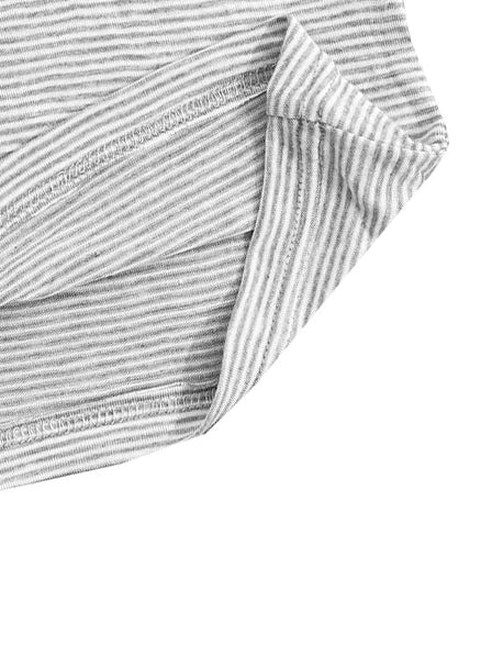 Louis Vicaci Crew Neck Striper Tee Shirt For Men-White & Grey-RT2011