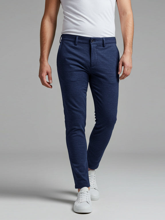 Louis Vicaci Super Stretchy Slim Fit Interlock Denim For Men-Dark Blue-BR405