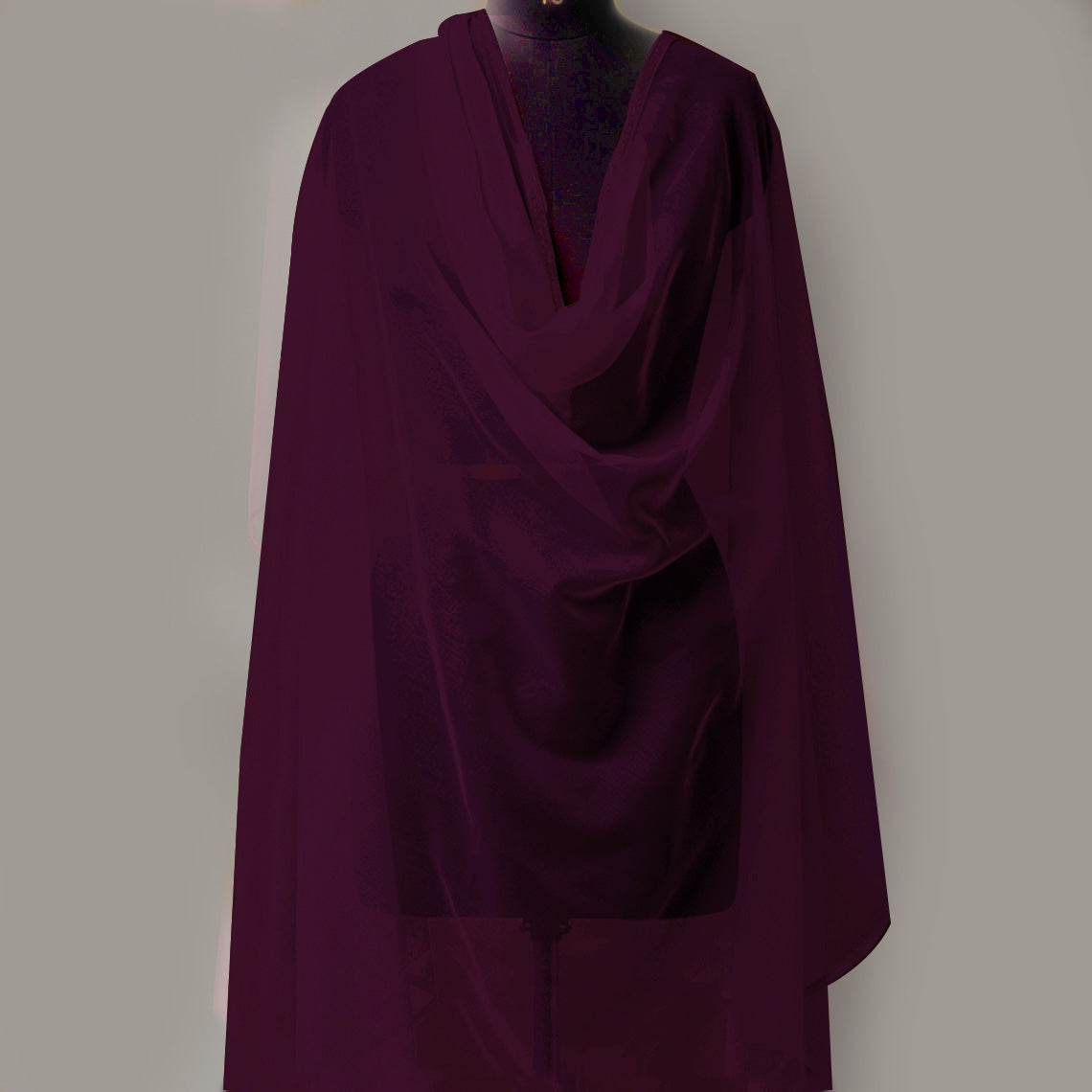 Imported Net Dupatta-Indigo