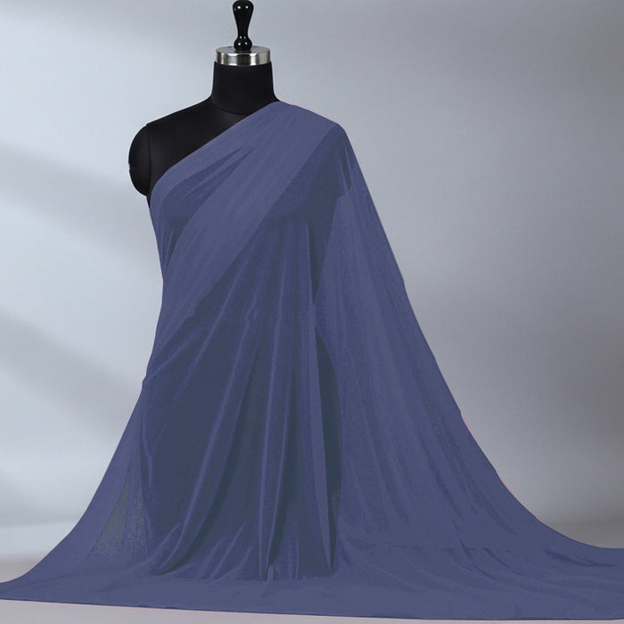 Imported Net Dupatta-Steel Blue