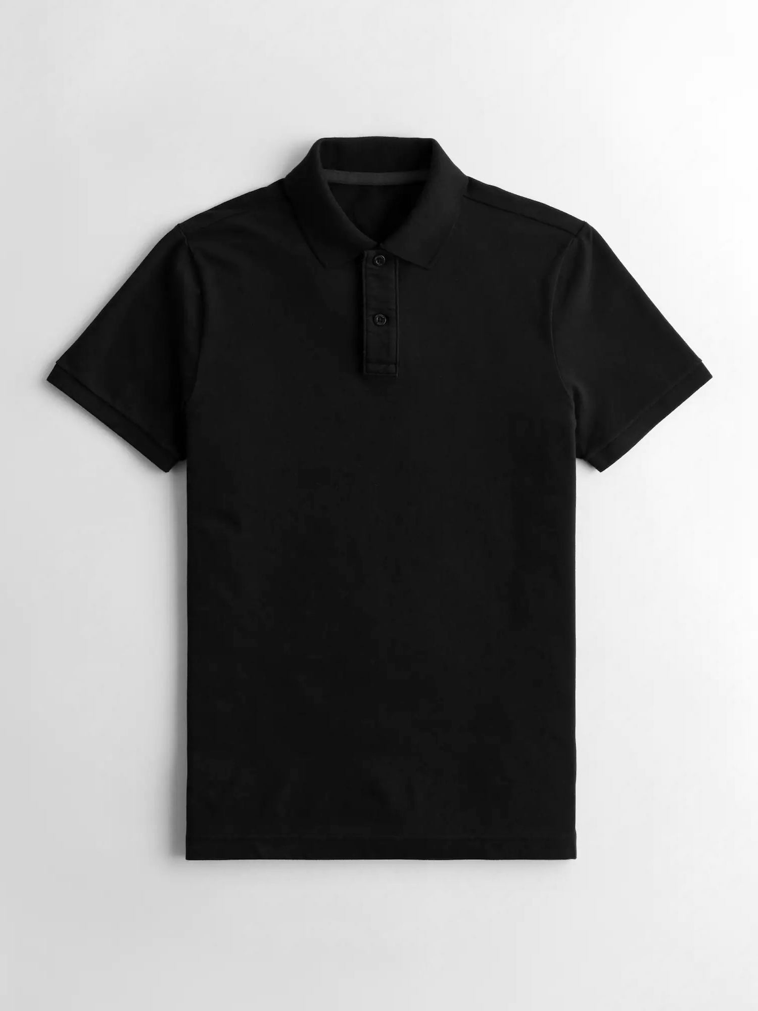 Loops Single Jersey Polo Shirt For Men-Black-BR13153