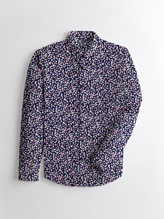 Oxen Nexoluce Premium Slim Fit Casual Shirt For Men-Allover Floral Print-NA14238