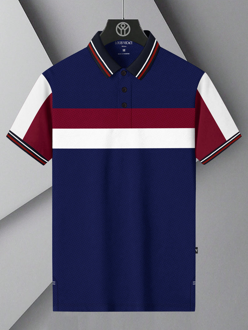 Stylish Spandex Dry Polo Shirt For Men-Purple-BE1342/Rt010