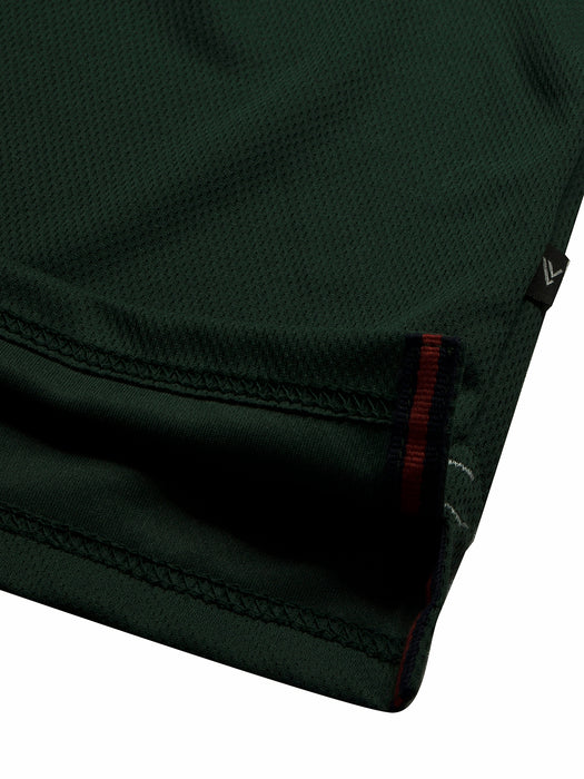 LV Summer Active Wear Polo Shirt For Men-Dark Green with Stripe-BR13779