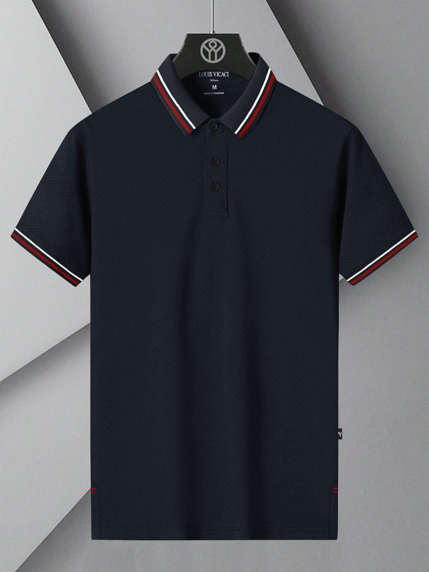 LV Summer Dry Fit Polo Shirt For Men-Dark Navy-BR13557