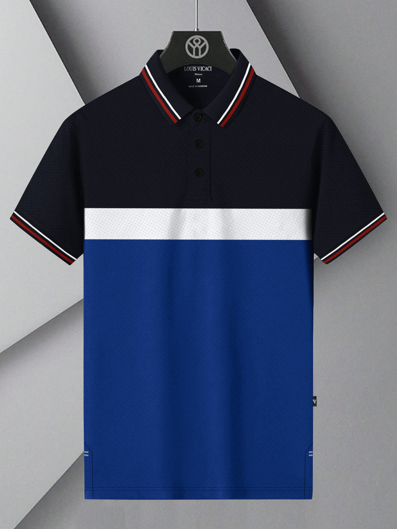 Stylish Spandex Dry Polo Shirt For Men-Black-BE1342/Rt002