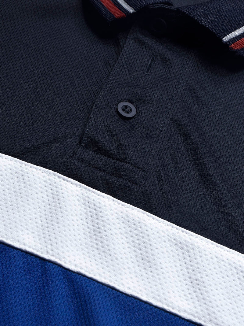 Stylish Spandex Dry Polo Shirt For Men-Black-BE1342/Rt002