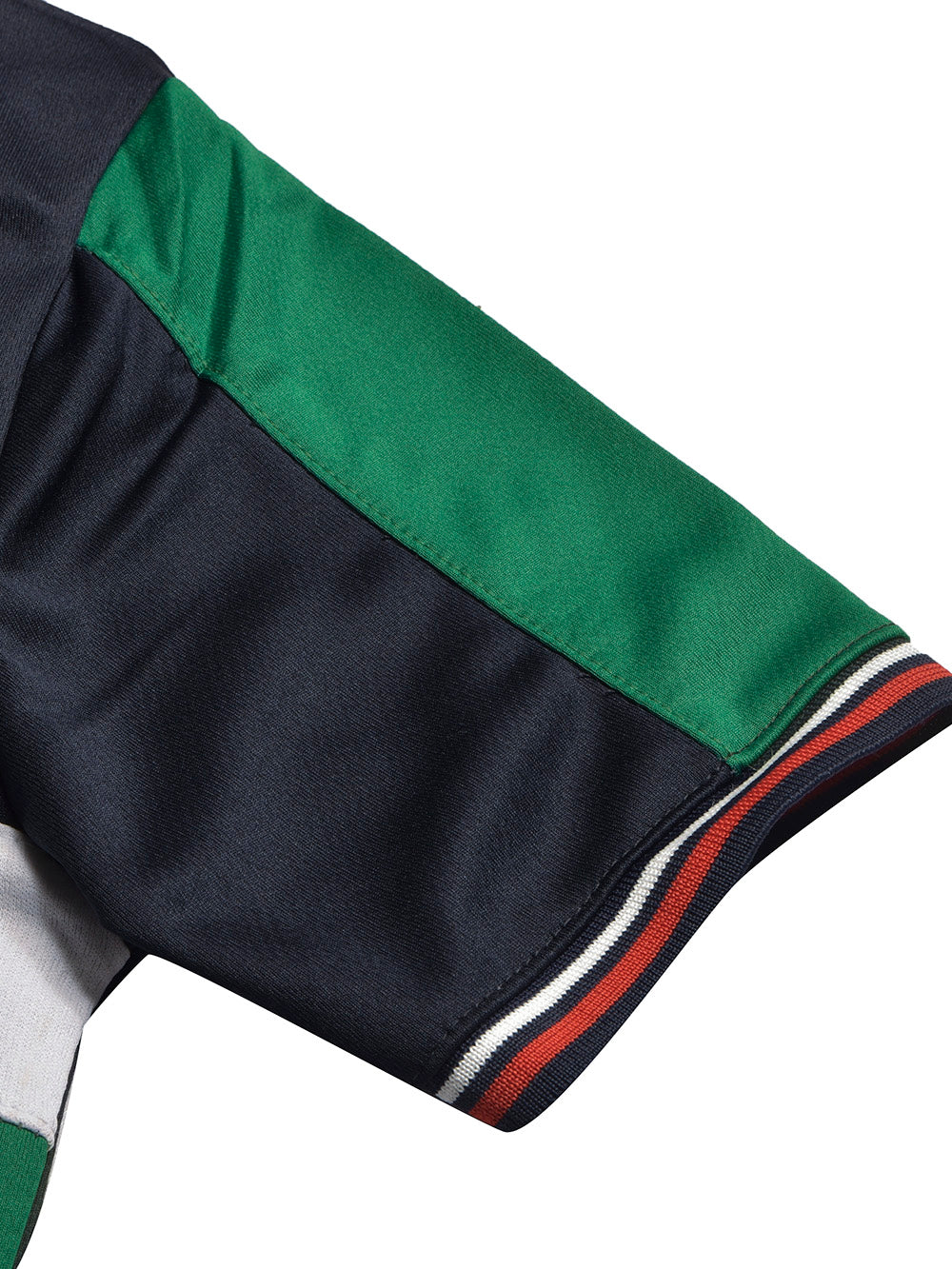 LV Summer Dry Fit Polo Shirt For Men-Navy with White & Green Panel-BR13634