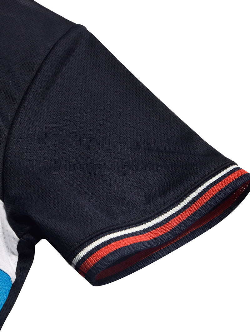 Stylish Spandex Dry Polo Shirt For Men-Black-BE1342/Rt006