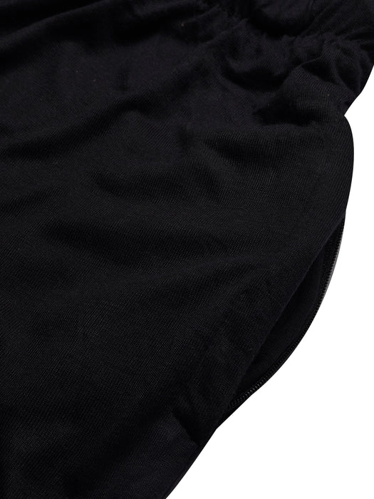 LV Summer Fashion T-Shirt & Lounge Short Suit For Men-Black with Skin Melange-BR13759