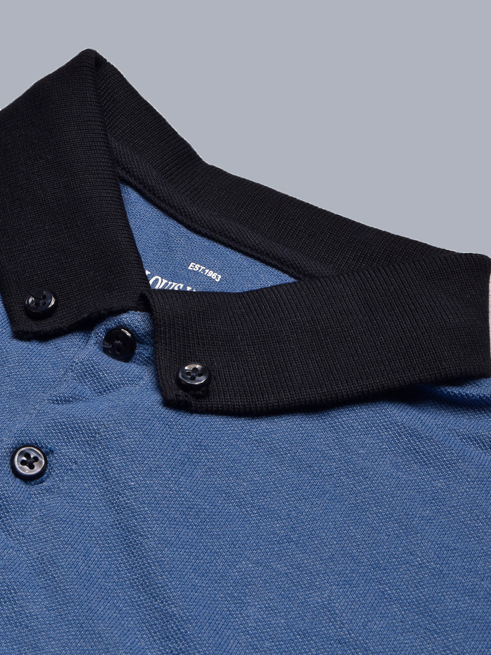 Summer Polo Shirt For Men-Blue Melange-BR13035