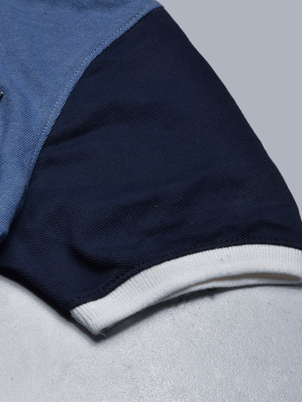 Summer Polo Shirt For Men-Blue Melange-BR13035