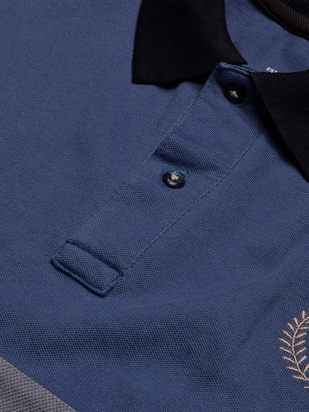 Summer Polo Shirt For Men-Blue with Maroon & Navy Melange Panel-BR13077