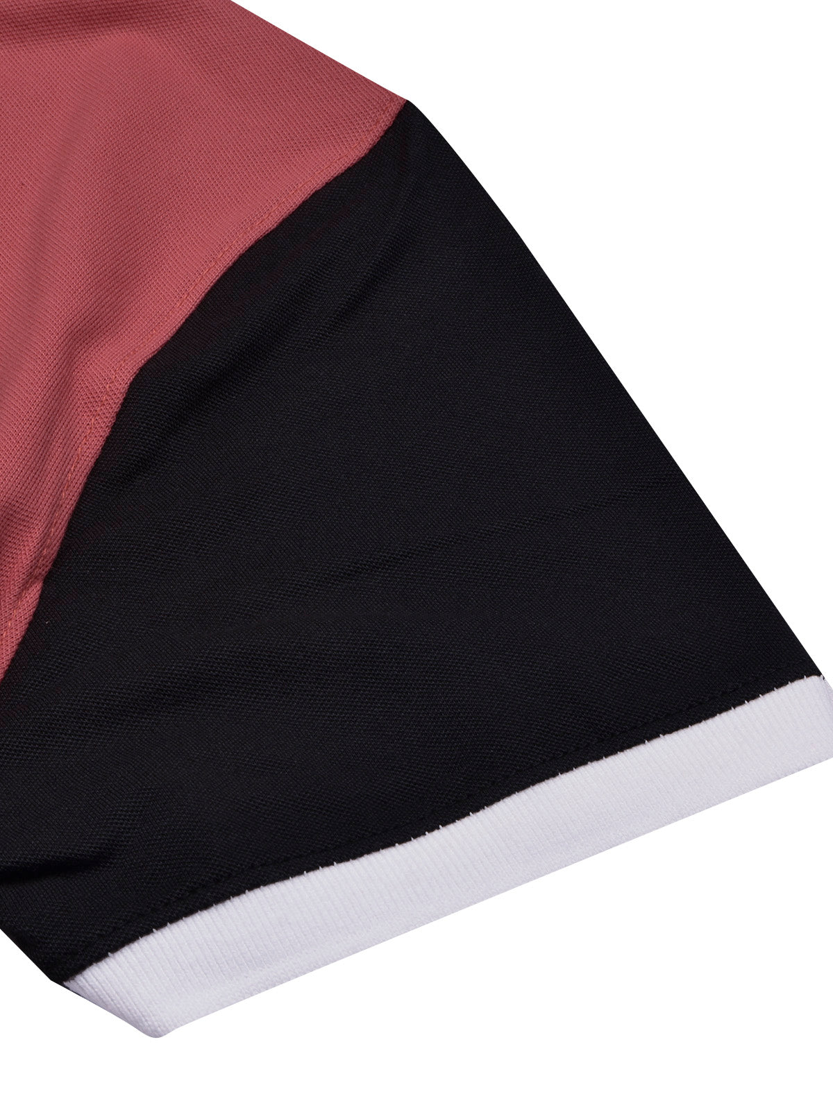 Summer Polo Shirt For Men-Carrot Red with Black-BR13015