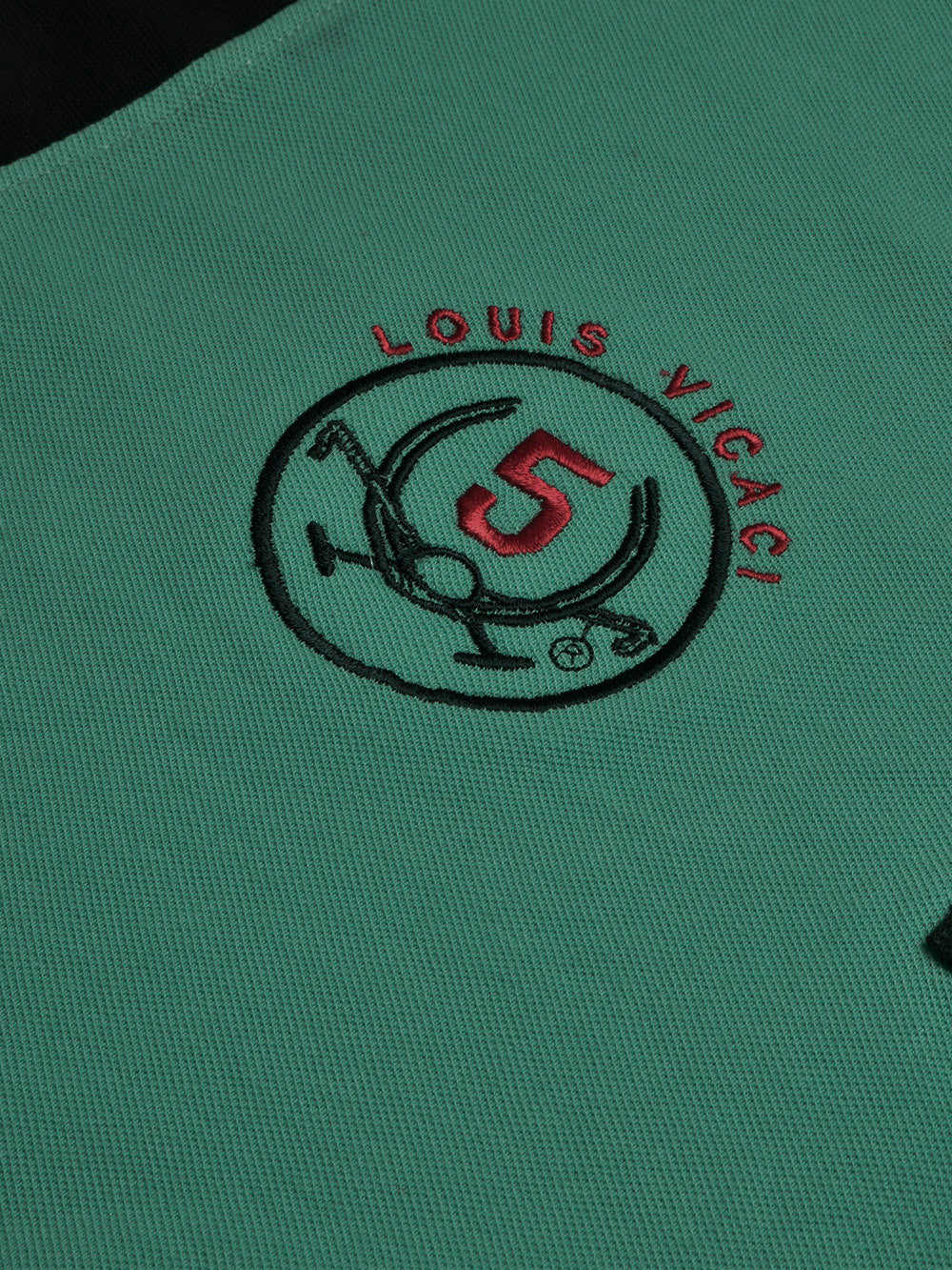Summer Polo Shirt For Men-Cyan Green & Dark Navy-BR13096