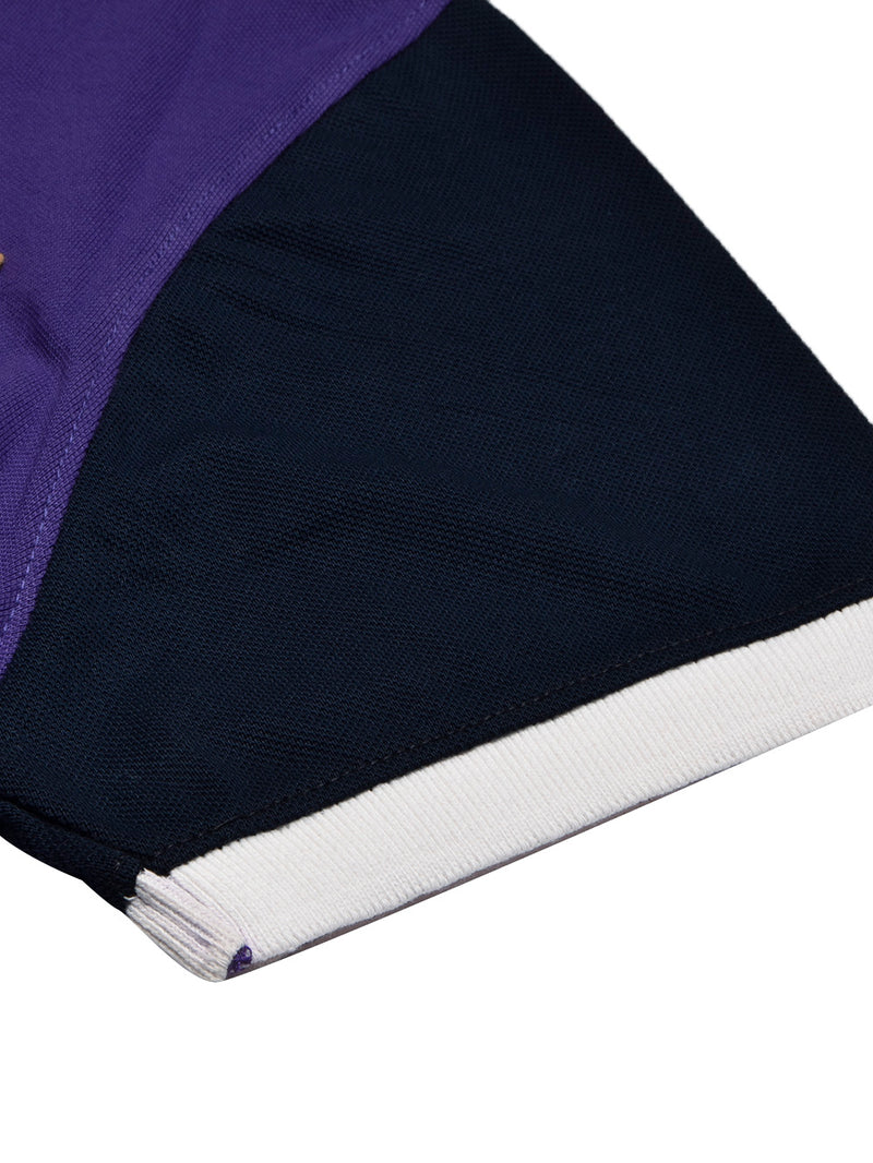 Summer Polo Shirt For Men-Purple & Navy-BR13042