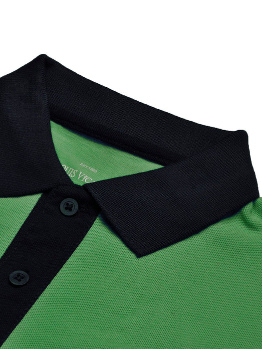 LV Summer Polo Shirt For Men-Dark Green & Dark Navy-BR13094