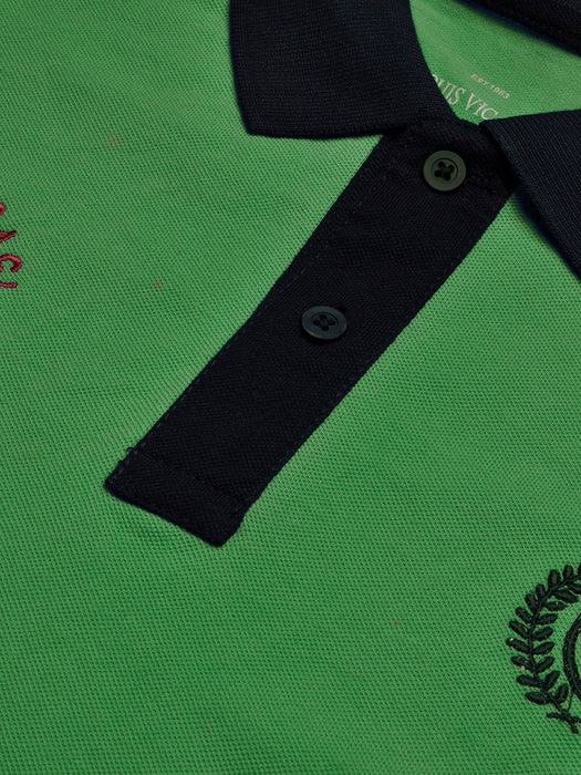 LV Summer Polo Shirt For Men-Dark Green & Dark Navy-BR13094
