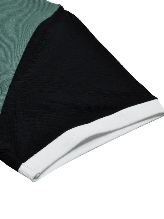 LV Summer Polo Shirt For Men-Dark Green with Black-BR12984