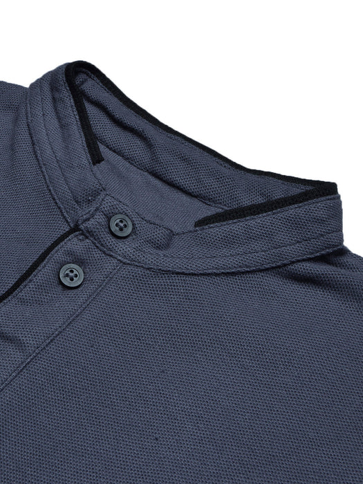 LV Summer Polo Shirt For Men-Dark Slate Blue-BR13032