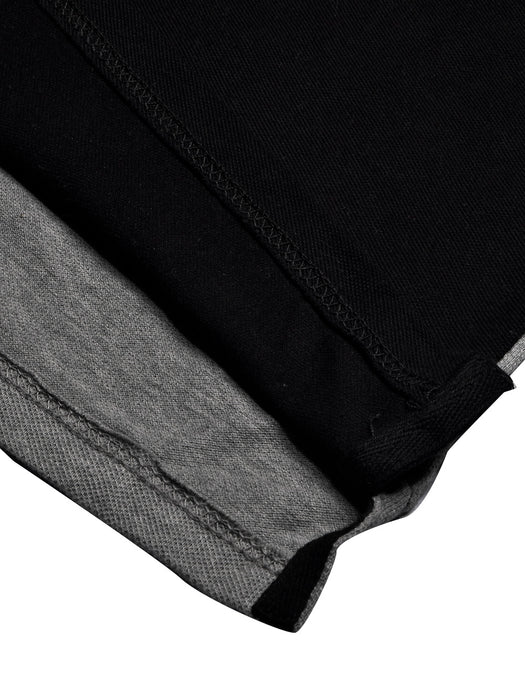 LV Summer Polo Shirt For Men-Grey Melange with Black-BE13038