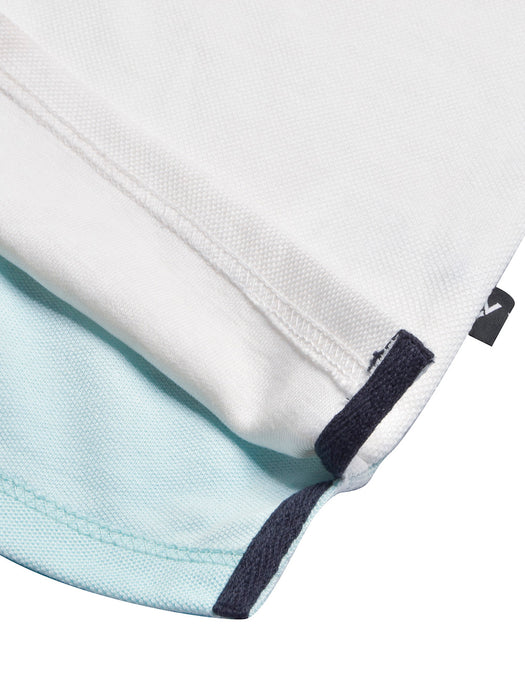 LV Summer Polo Shirt For Men-Light Cyan Green & White-BR13018