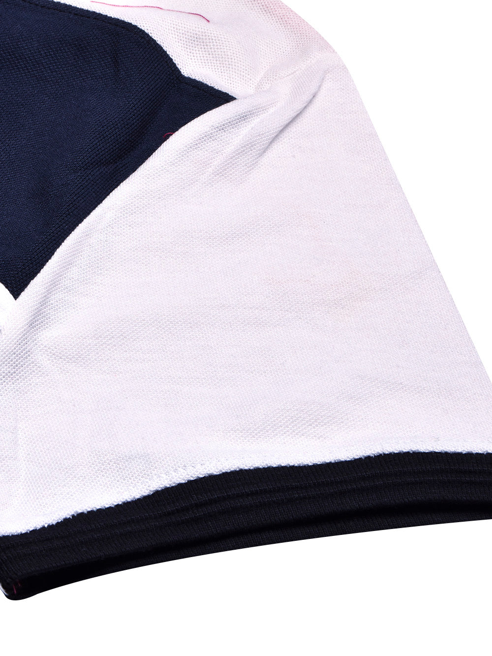 Summer Polo Shirt For Men-Magenta with Navy & White Panel-BR13112