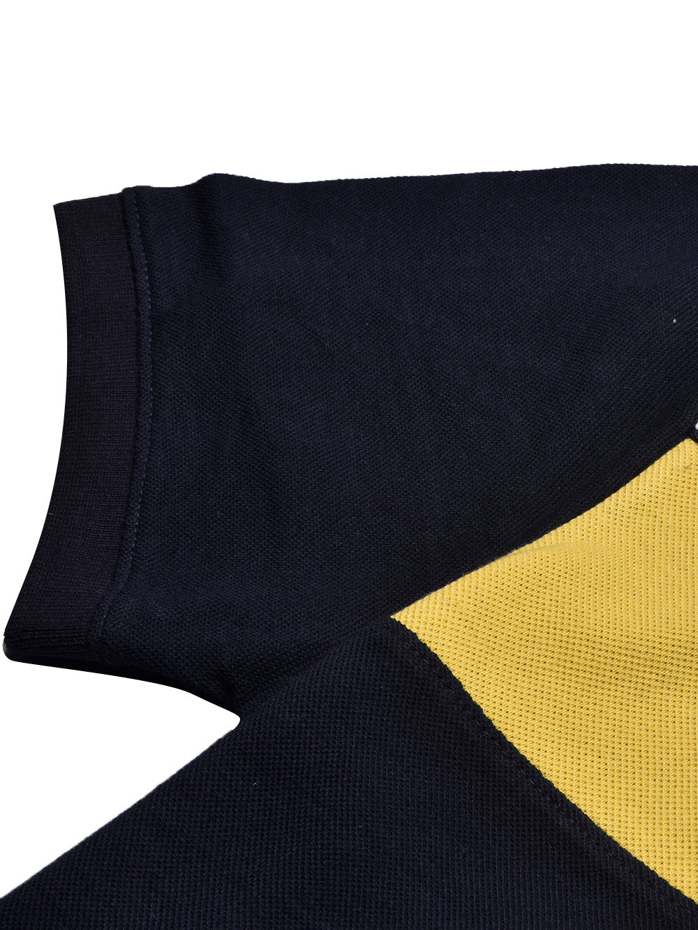 LV Summer Polo Shirt For Men-Navy with Yellow & White Panel-BR13021