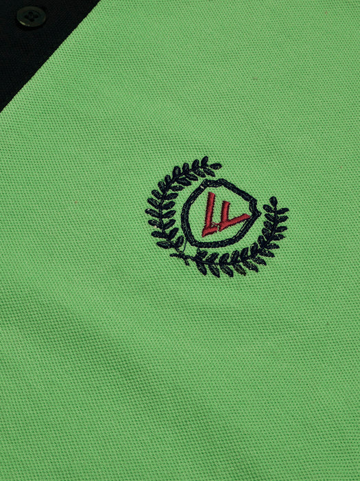 LV Summer Polo Shirt For Men-Parrot & Dark Navy-BR13093