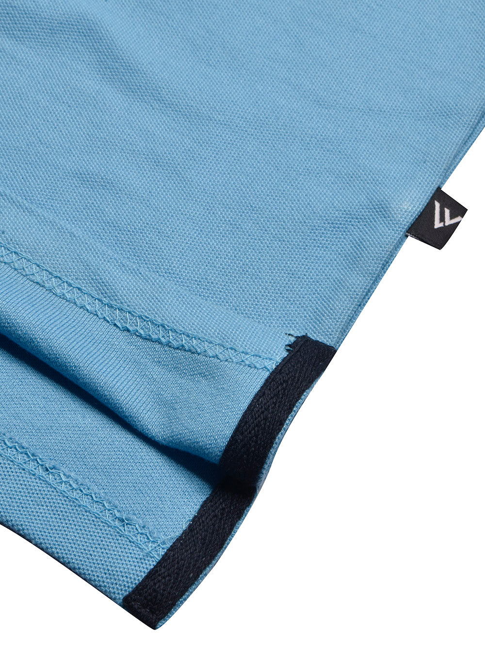 LV Summer Polo Shirt For Men-Sky with White & Coral Orange Panel-BR13023