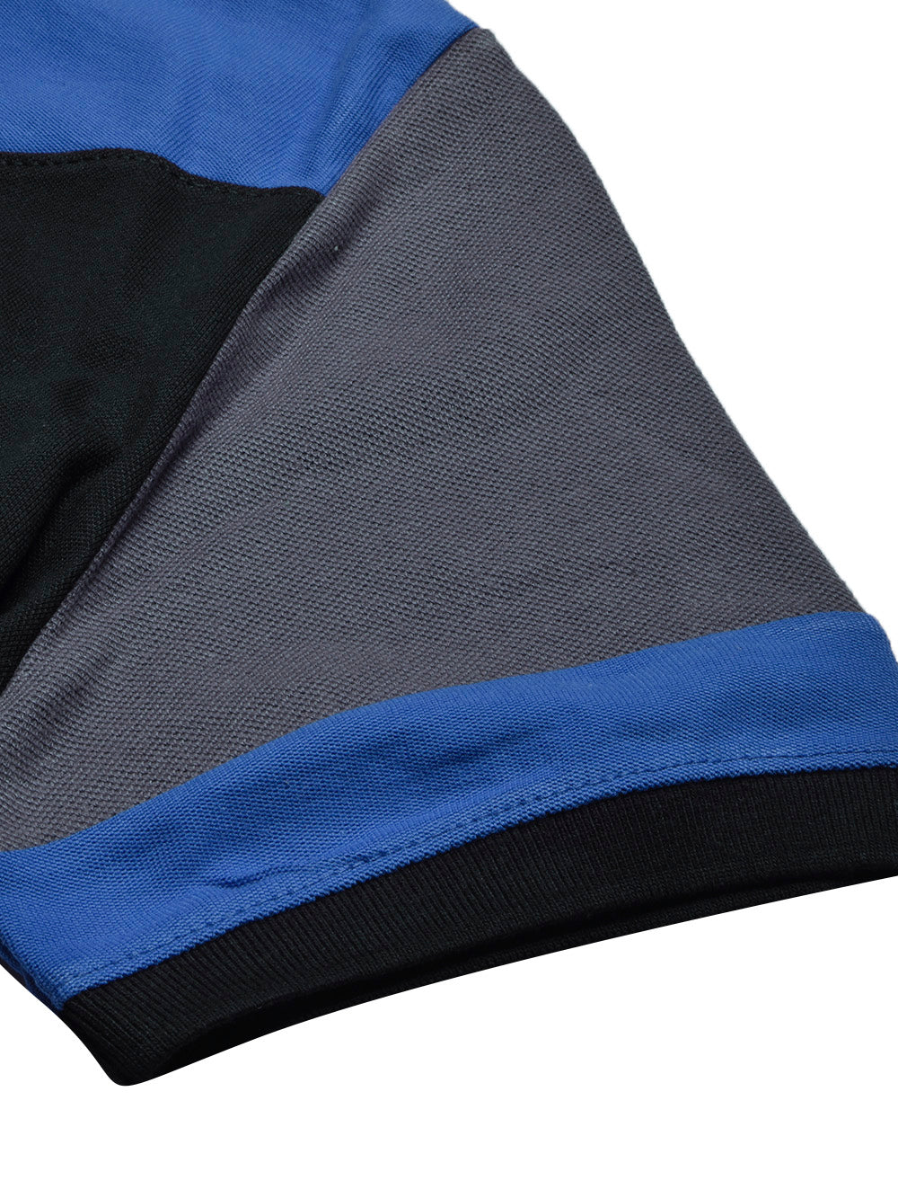 Summer Polo Shirt For Men-Slate Blue with Black & Blue-BR13026