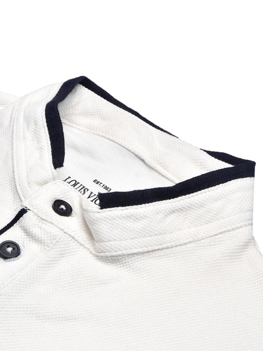 LV Summer Polo Shirt For Men-White-BR12996