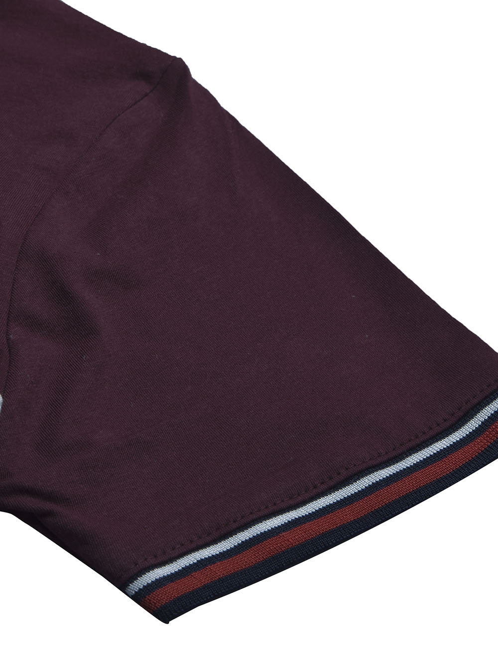 Summer Single Jersey Polo Shirt For Men-Maroon with White & Navy Panels-BR14011