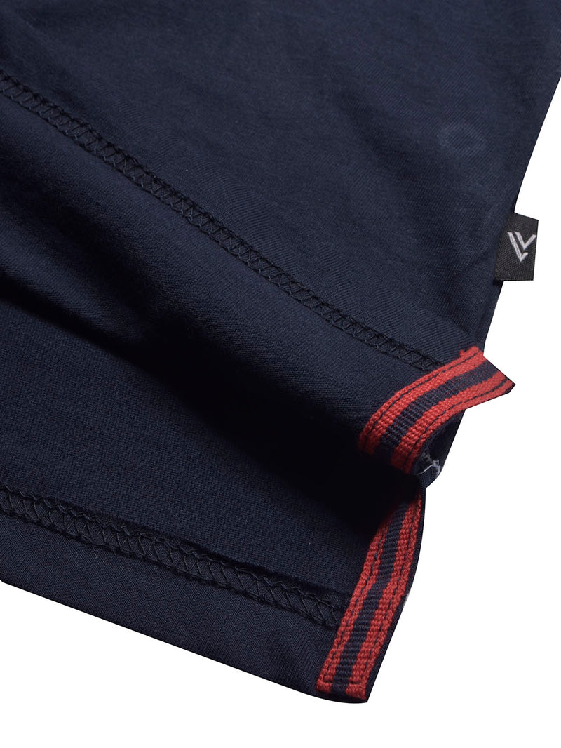 Summer Single Jersey Polo Shirt For Men-Maroon with White & Navy Panels-BR14011