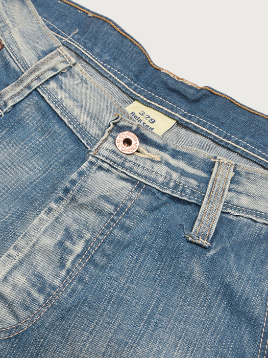 Levi's Jeans Short For Men-Blue Faded-BR13523