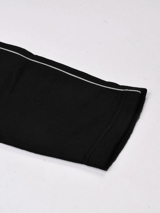 Louis Vicaci Fleece Zipper Tracksuit For Men Black-RT2125