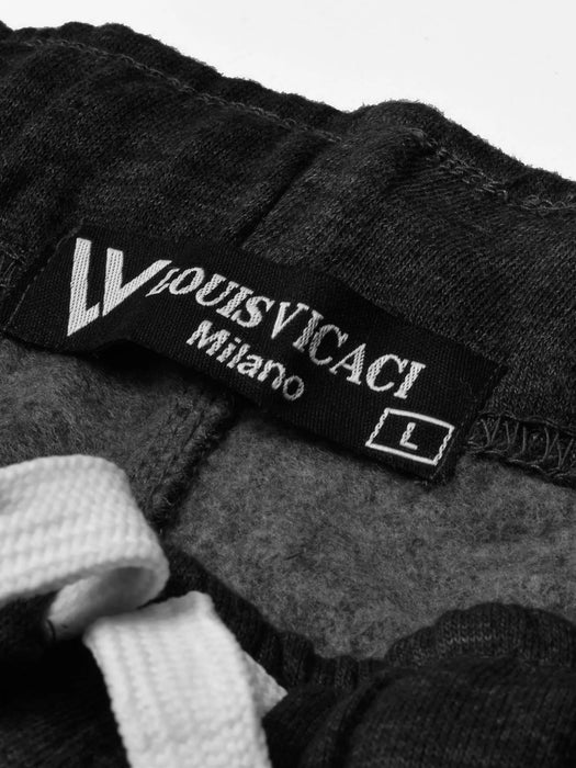 Louis Vicaci Fleece Zipper Tracksuit For Men Charcoal Melange-RT2124