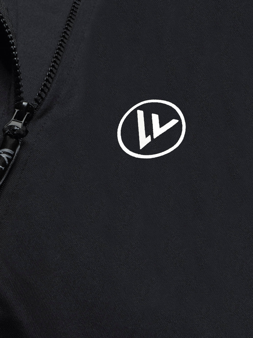 Louis Vicaci Active Wear Stylish Zipper Mock Neck with Logo For Men-Black-BE2052