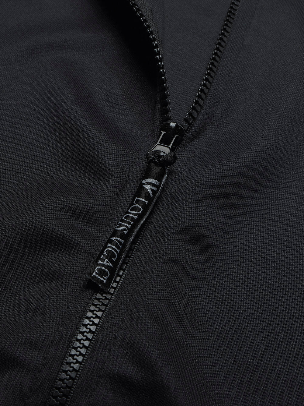 Louis Vicaci Active Wear Stylish Zipper Mock Neck with Logo For Men-Black-BE2052