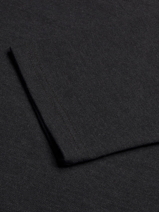 Louis Vicaci P.Q Long Sleeve Henley Shirt For Men-Charcoal Melange-BR13202